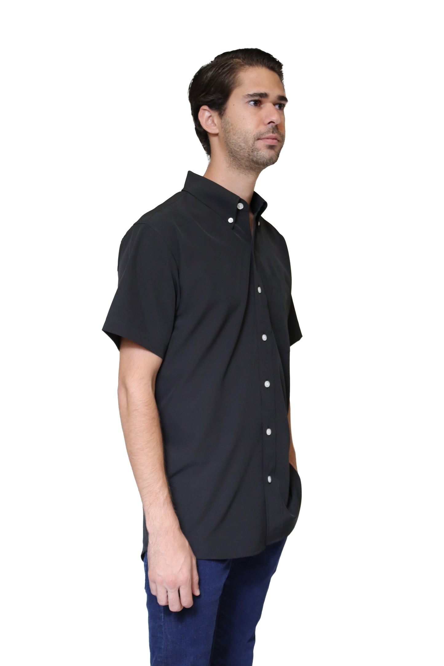 CAMISA CABALLERO MANGA CORTA Tela Doble Stretch Repelente UNI-CAB-01