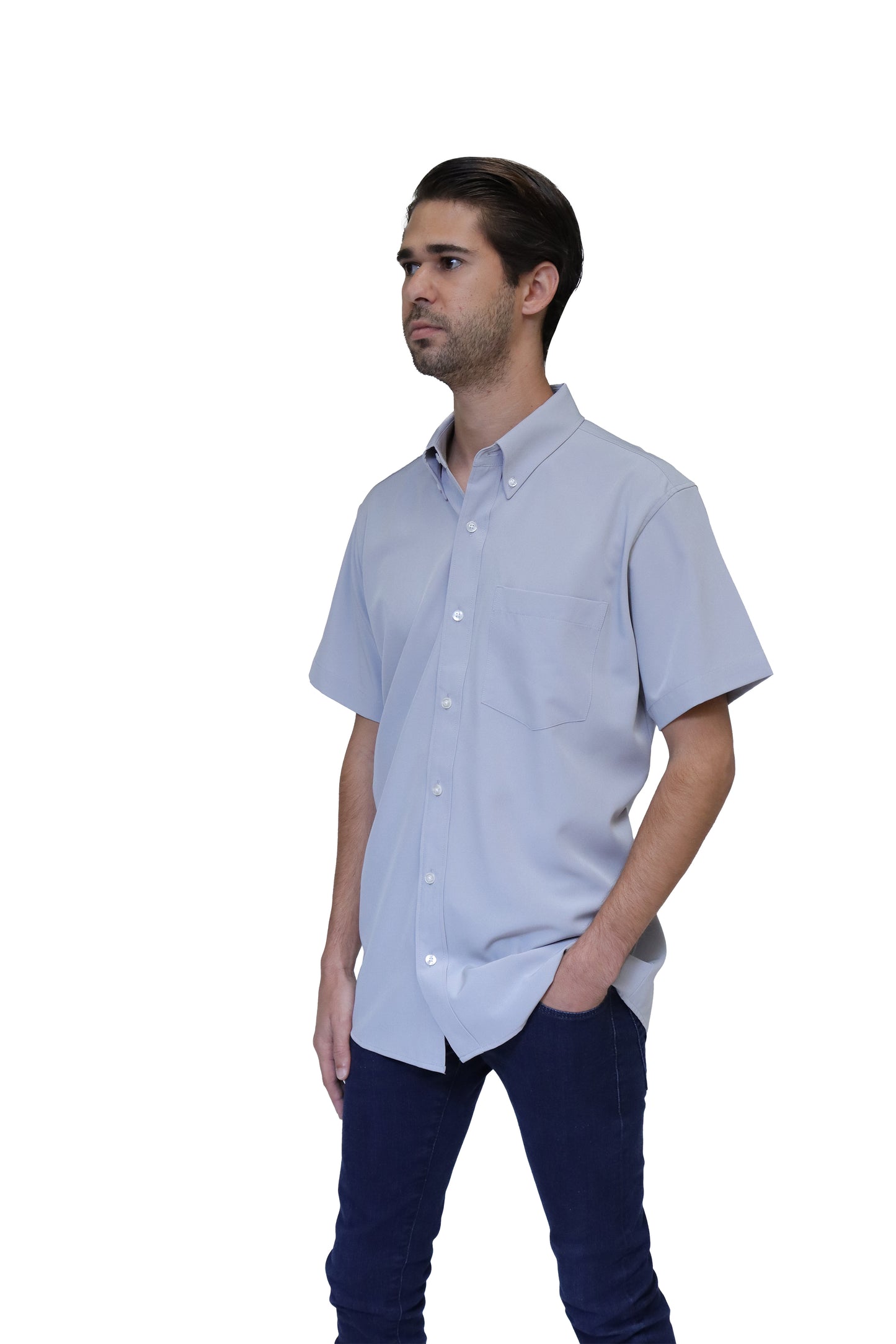 CAMISA CABALLERO MANGA CORTA Tela Doble Stretch Repelente UNI-CAB-01