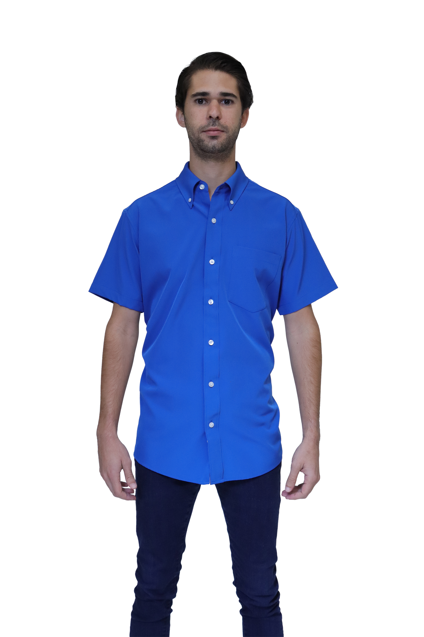 CAMISA CABALLERO MANGA CORTA Tela Doble Stretch Repelente UNI-CAB-01