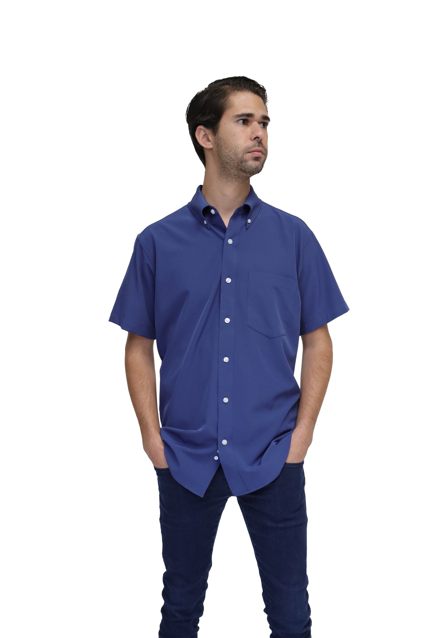 CAMISA CABALLERO MANGA CORTA Tela Doble Stretch Repelente UNI-CAB-01