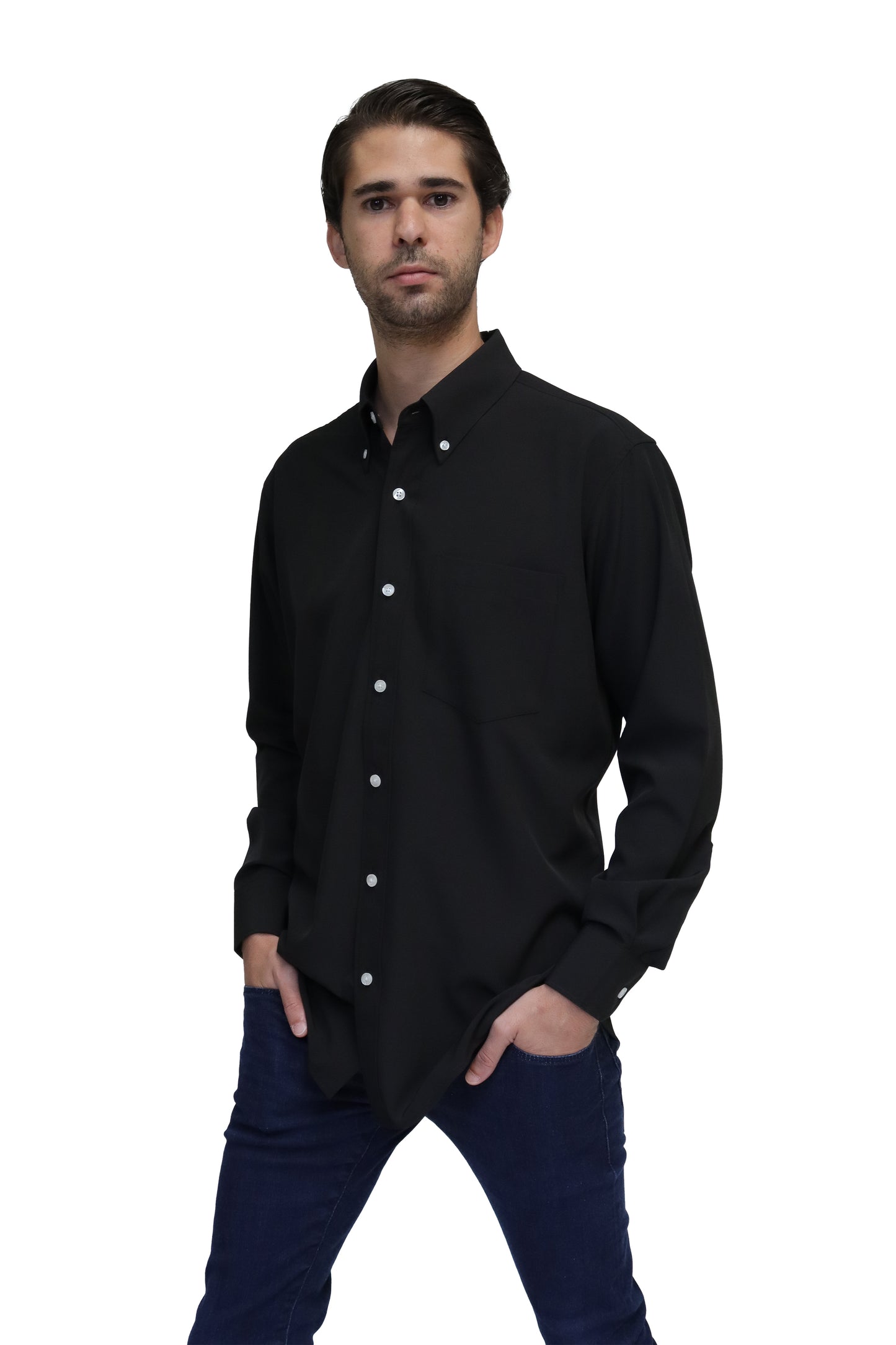 CAMISA CABALLERO MANGA LARGA Tela Doble Stretch Repelente UNI-CAB-02