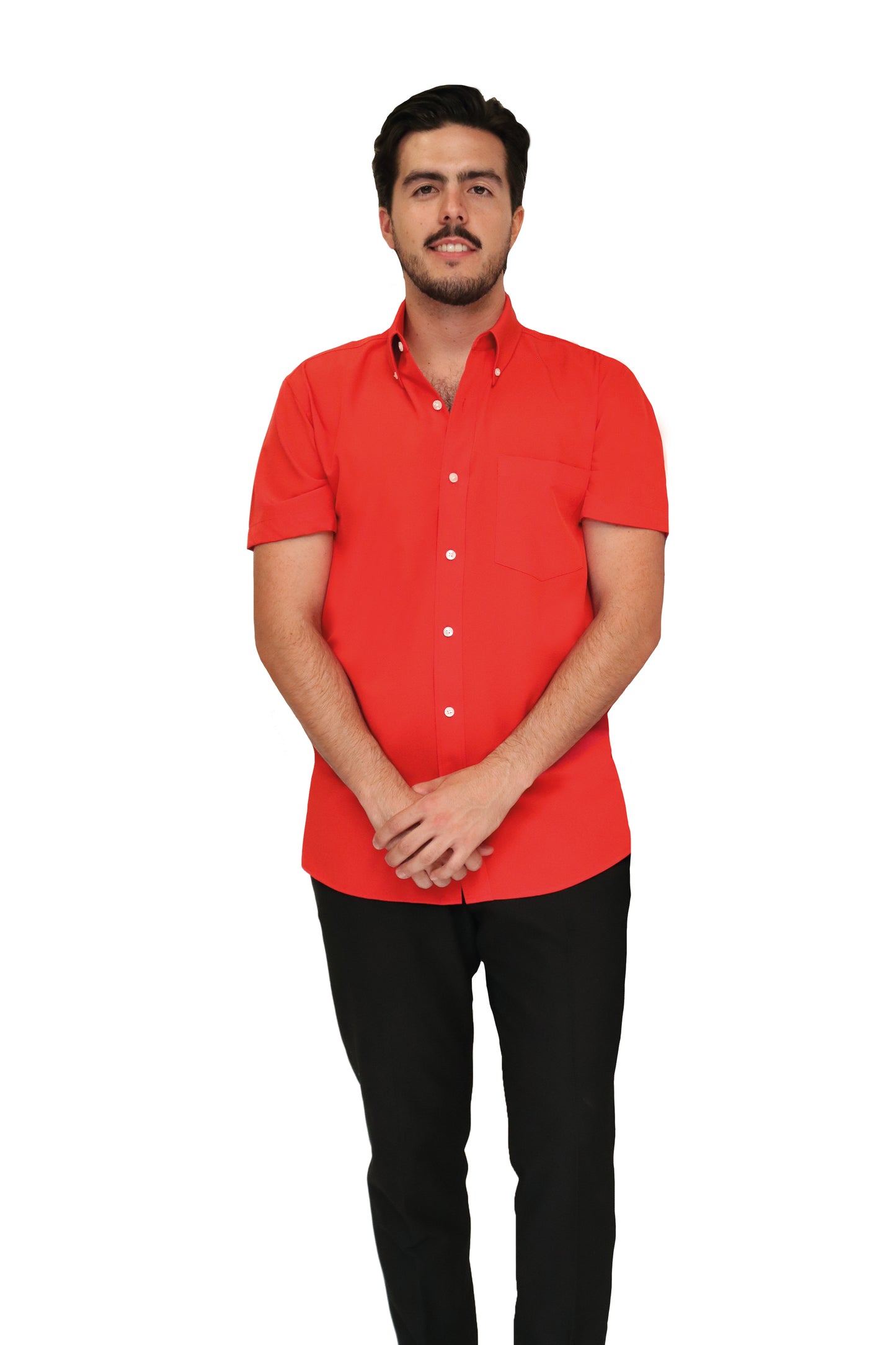CAMISA CABALLERO MANGA CORTA Tela Doble Stretch Repelente UNI-CAB-01
