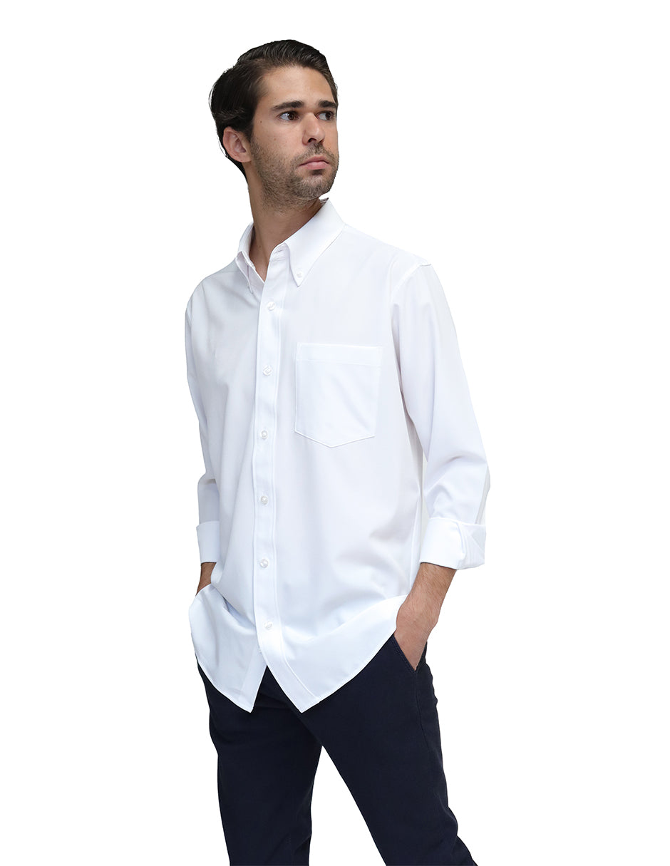 CAMISA CABALLERO MANGA LARGA Tela Doble Stretch Repelente UNI-CAB-02