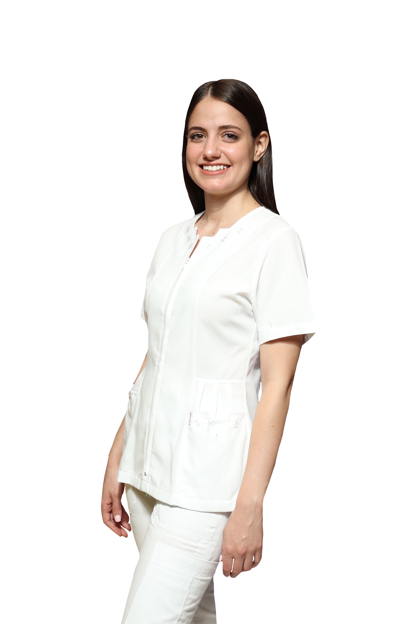 Filipina Top AI-125- TABLEADO DAMA - Color BLANCO