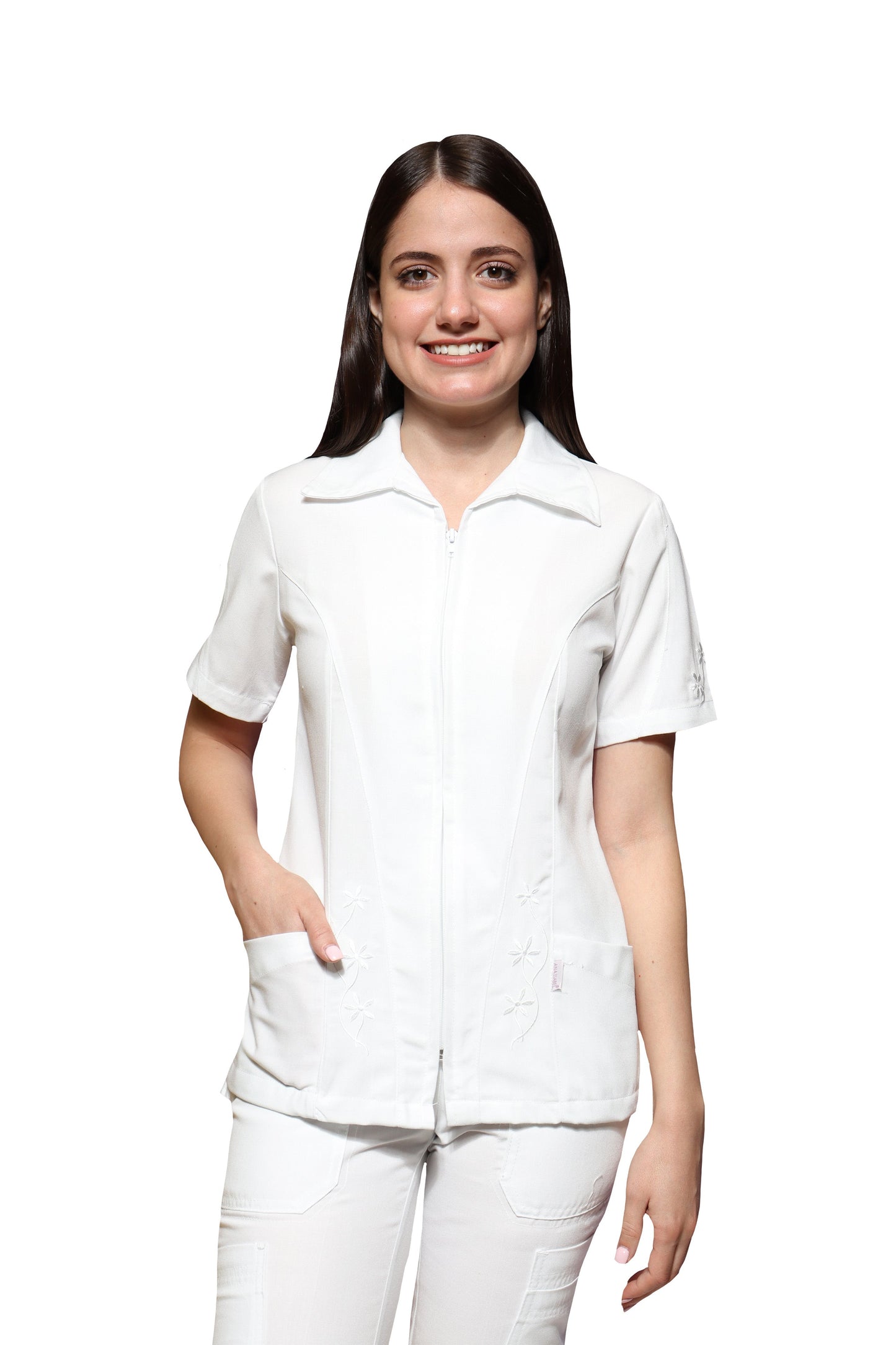 Filipina Top AI-147 - RAMITOS DAMA - Color BLANCO