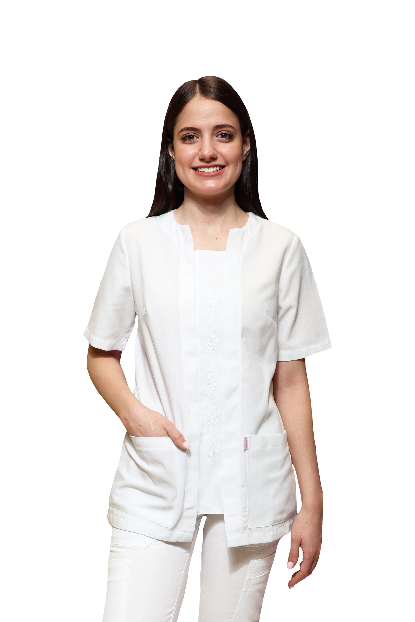 Filipina Top AI-160- CIERRE OCULTO DAMA - Color BLANCO