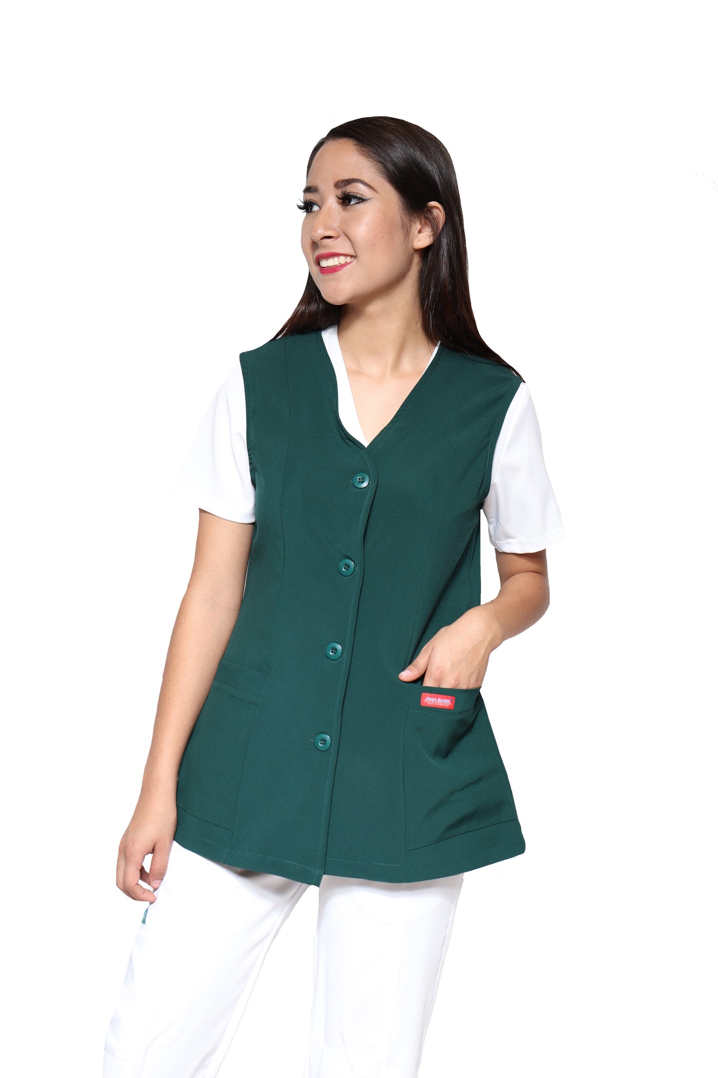 Chaleco Reglamentario para Enfermera Repelente a Fluidos - para Dama - ER-54 - ANA ISABEL UNIFORMES