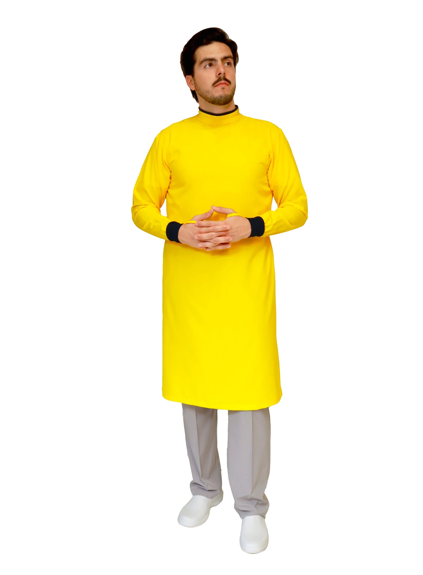 Bata Médica Quirúrgica COAT LINE de HOMBRE - DOBLE STRETCH con REPELENTE A FLUIDOS para HOMBRE - EA-08-COATLINE HOMBRE