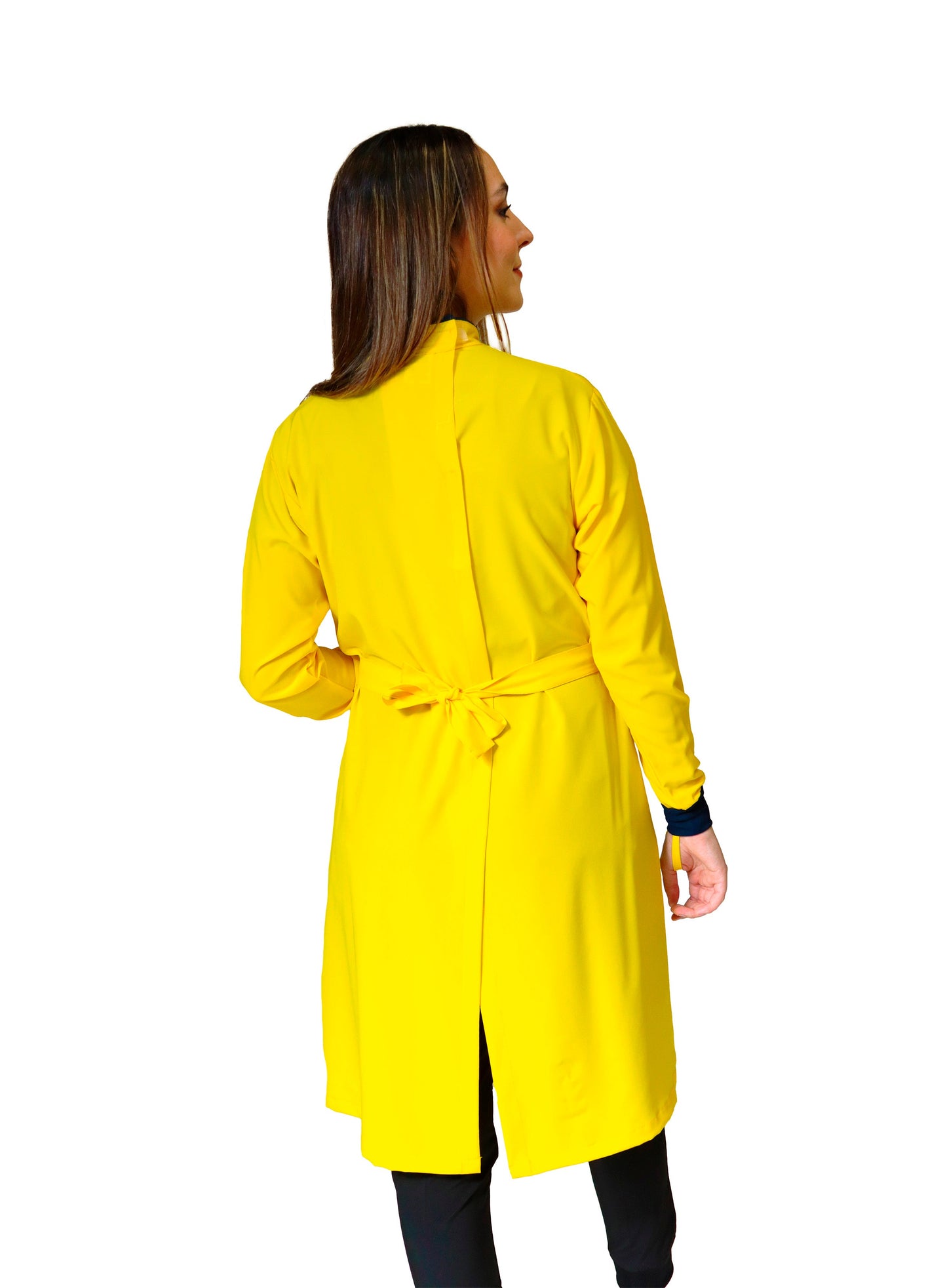 Bata Médica Quirúrgica COAT LINE de DAMA - DOBLE STRETCH con REPELENTE A FLUIDOS para Dama - EV-26-COATLINE DAMA