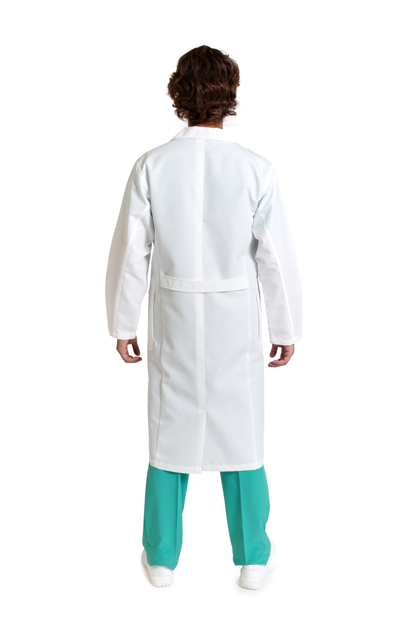 Bata Médica para Caballero LARGA-HA-10R XL CON TECNOLOGÍA REPELENCIA -Profesional-HASSAN Uniformes