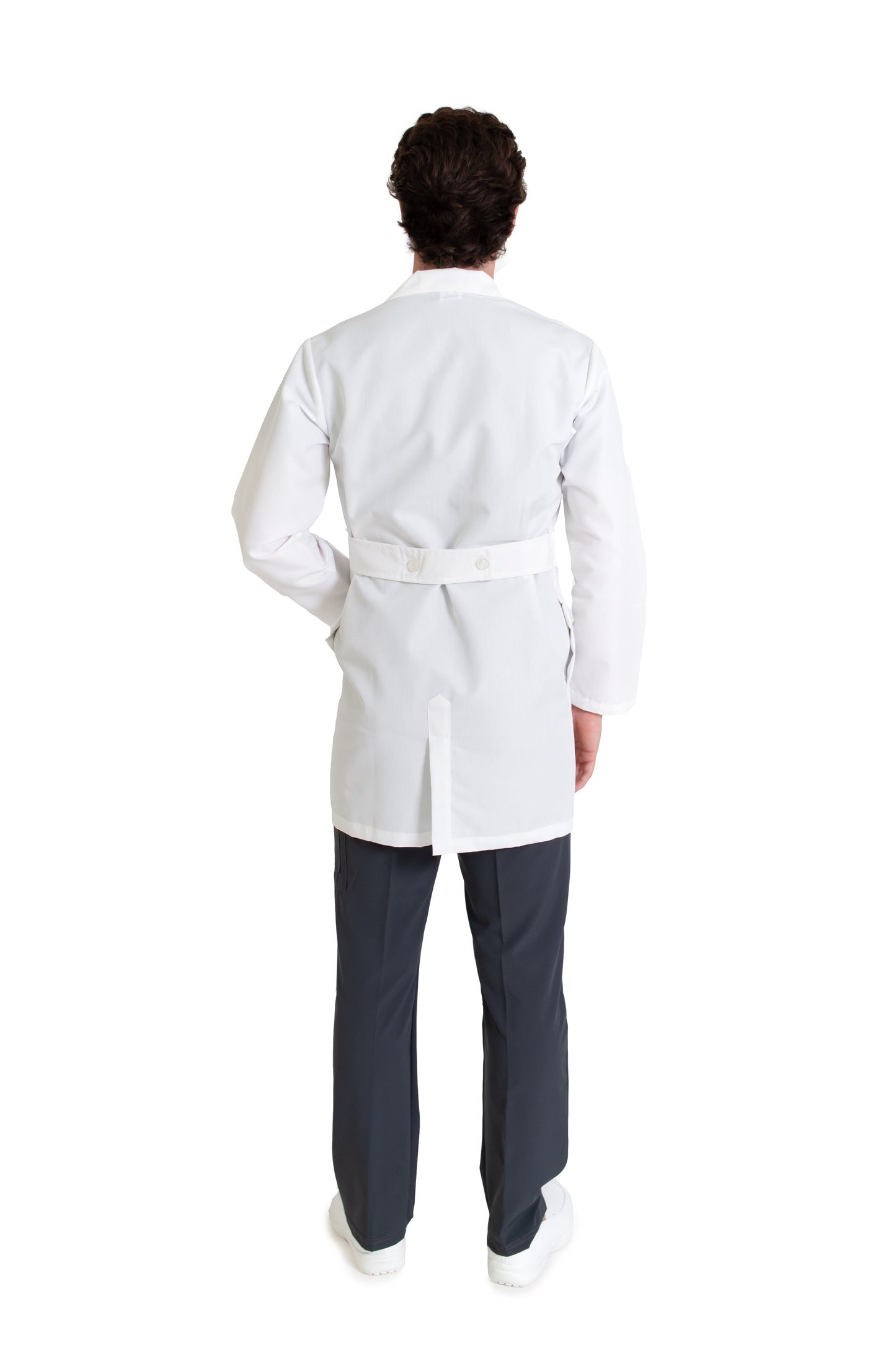 Bata Médica para Caballero CON TECNOLOGÍA REPELENCIA-Botón Oculto-HA-34R-Profesional-HASSAN Uniformes