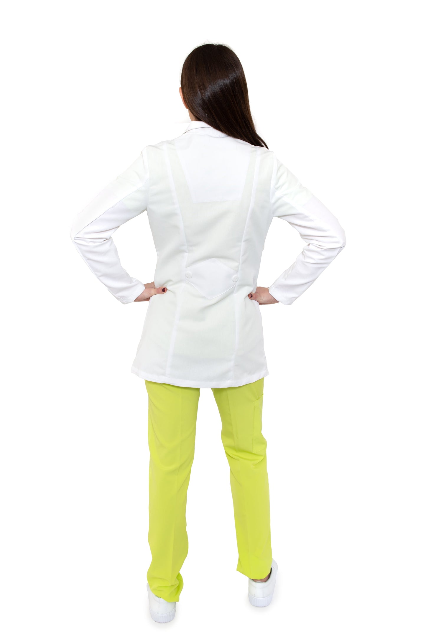 Bata Médica de Laboratorio para Dama KA-37-ROMBO CORTA-Karen Medical Fashion