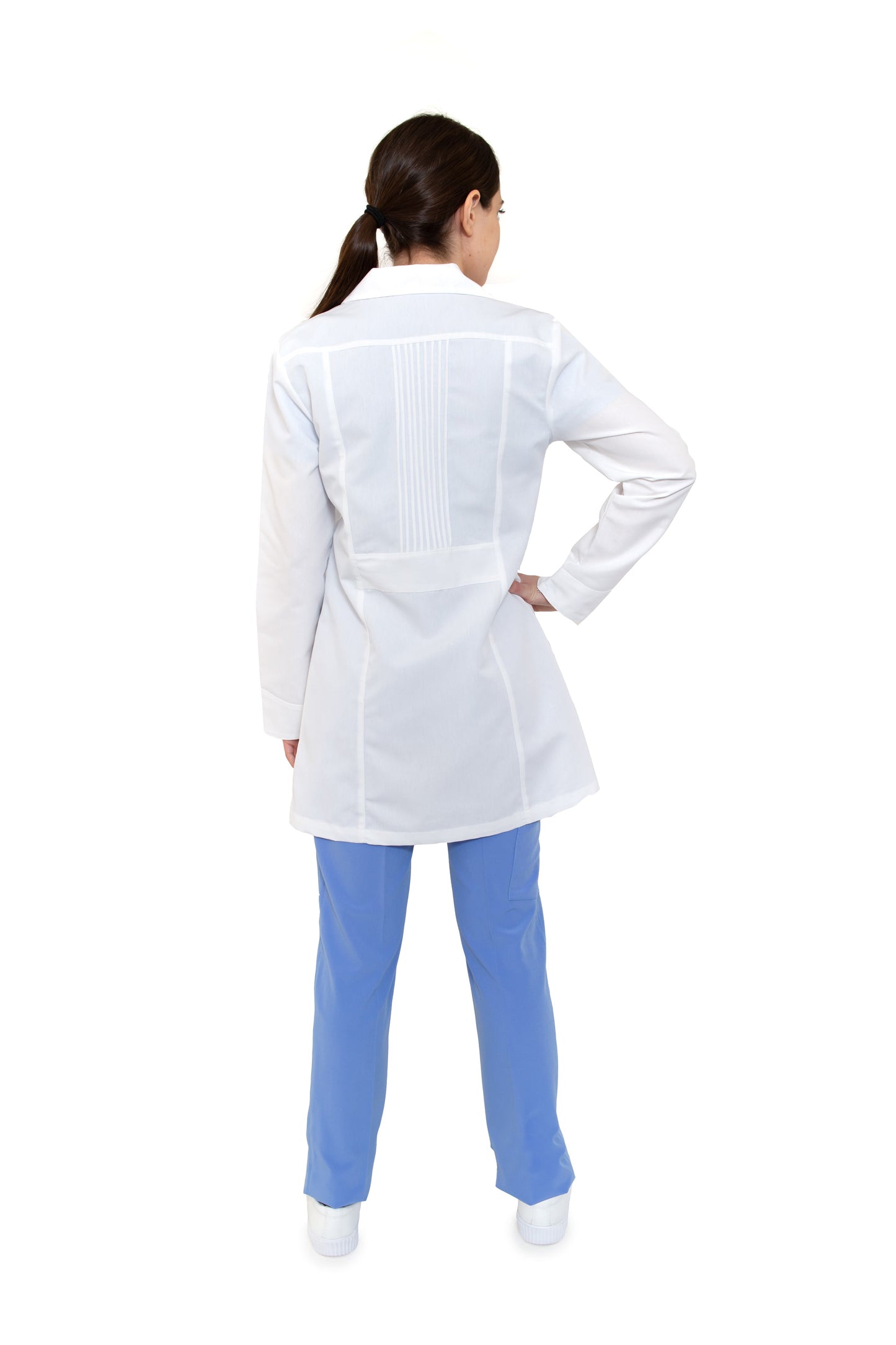 Bata Médica de Laboratorio para Dama KA-32R CON TECNOLOGÍA REPELENCIA -ALFORZAS-Karen Medical Fashion
