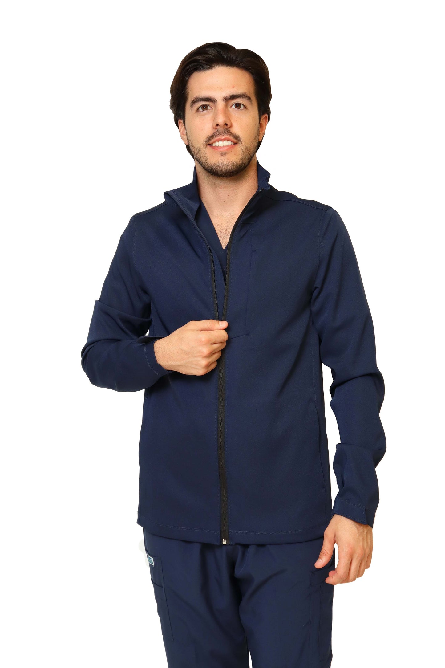 CHAMARRA FIT JACKET EXTRA GRUESA- DOBLE STRETCH CON CIERRE con REPELENTE A FLUIDOS para Caballero - EA-10