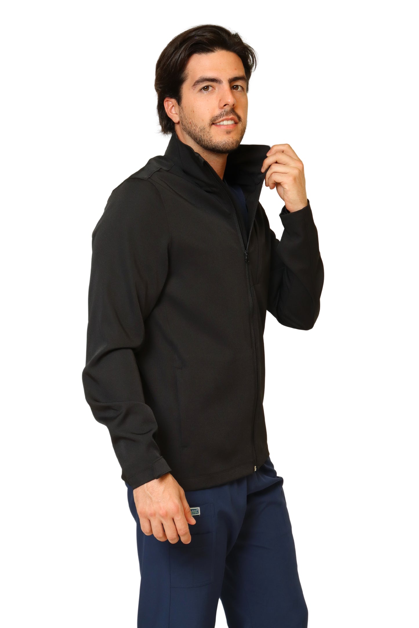 CHAMARRA FIT JACKET EXTRA GRUESA- DOBLE STRETCH CON CIERRE con REPELENTE A FLUIDOS para Caballero - EA-10