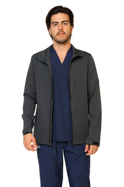 CHAMARRA FIT JACKET EXTRA GRUESA- DOBLE STRETCH CON CIERRE con REPELENTE A FLUIDOS para Caballero - EA-10