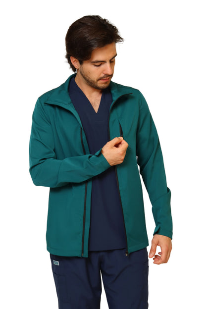 CHAMARRA FIT JACKET EXTRA GRUESA- DOBLE STRETCH CON CIERRE con REPELENTE A FLUIDOS para Caballero - EA-10