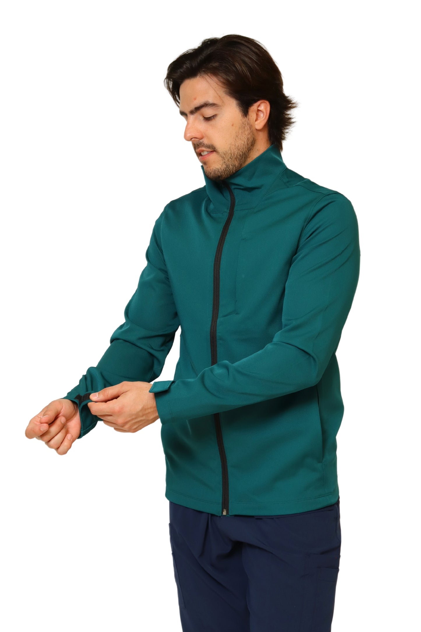 CHAMARRA FIT JACKET EXTRA GRUESA- DOBLE STRETCH CON CIERRE con REPELENTE A FLUIDOS para Caballero - EA-10