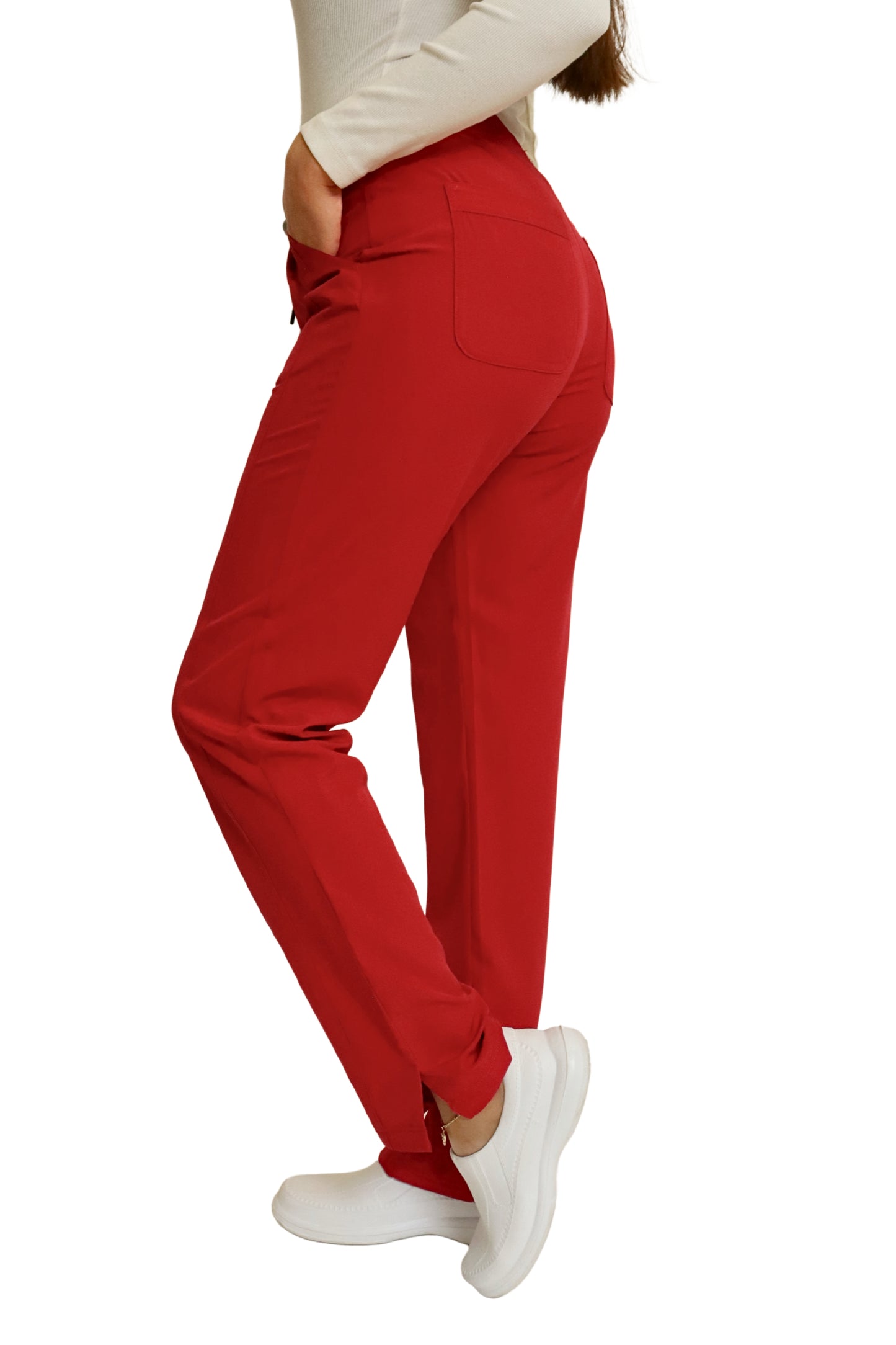 PANTALÓN EGD-145 HIGH WAIST DAMA ETIQUETA GRIS