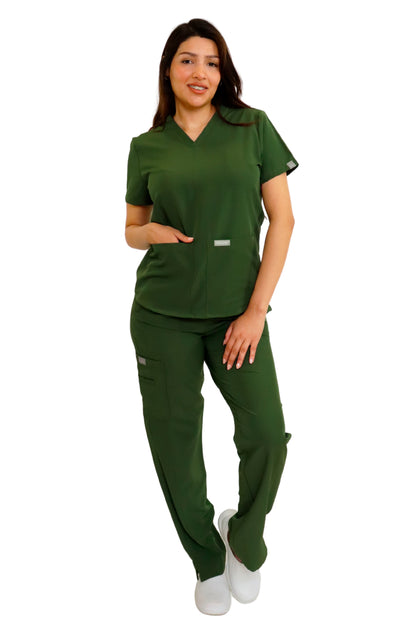 CONJUNTO EGD-21 DIANA - ETIQUETA GRIS DAMA- PANTALÓN HIGH WAIST EGD-145