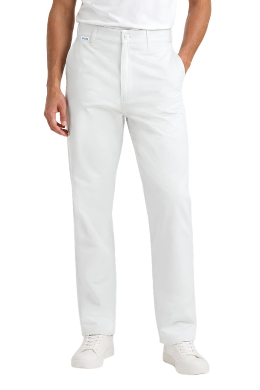PANTALÓN DE GABARDINA HA-17R Blanco - con  TECNOLOGÍA REPELENCIA - CABALLERO