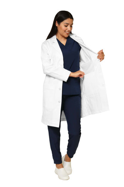 Bata Médica y de Laboratorio UNISEX con REPELENTE A FLUIDOS- TELA GABARDINA - HA-9599GR