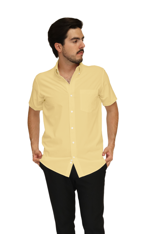 CAMISA CABALLERO MANGA CORTA Tela Doble Stretch Repelente UNI-CAB-01