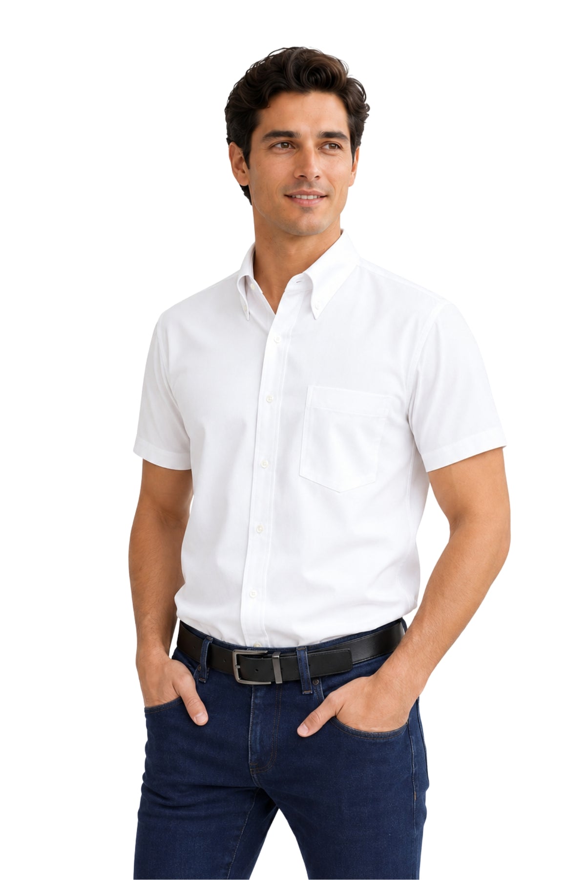 CAMISA CABALLERO MANGA CORTA Tela Doble Stretch Repelente UNI-CAB-01