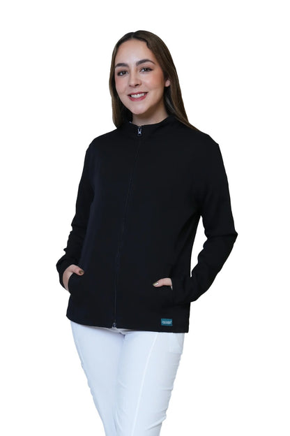 CHAMARRA FIT JACKET EXTRA GRUESA- DOBLE STRETCH CON CIERRE con REPELENTE A FLUIDOS para Dama - EV-58