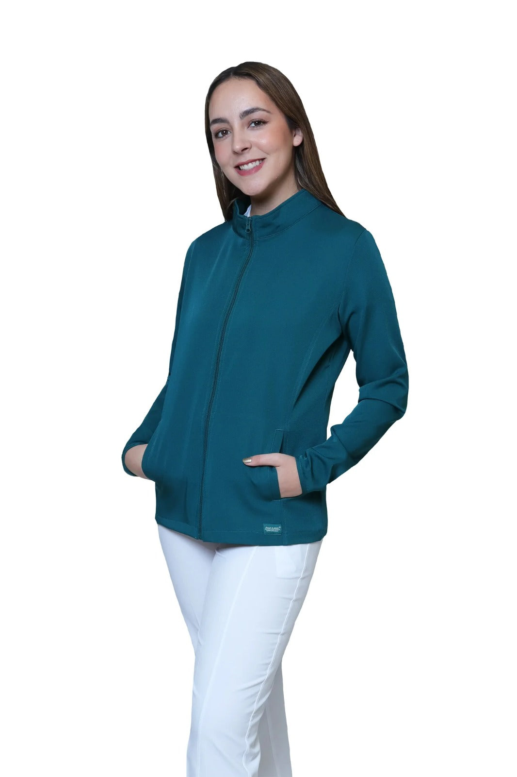 CHAMARRA FIT JACKET EXTRA GRUESA- DOBLE STRETCH CON CIERRE con REPELENTE A FLUIDOS para Dama - EV-58