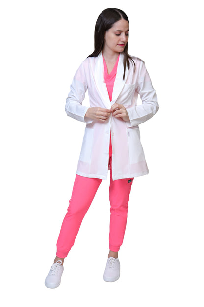 Bata Médica y de Laboratorio DOBLE STRETCH con REPELENTE A FLUIDOS para Dama - KA-37-IM